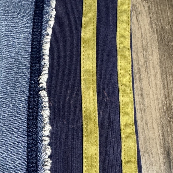 Y2k Blue Flare Jeans with Yellow Stripe - Picture 7 of 10